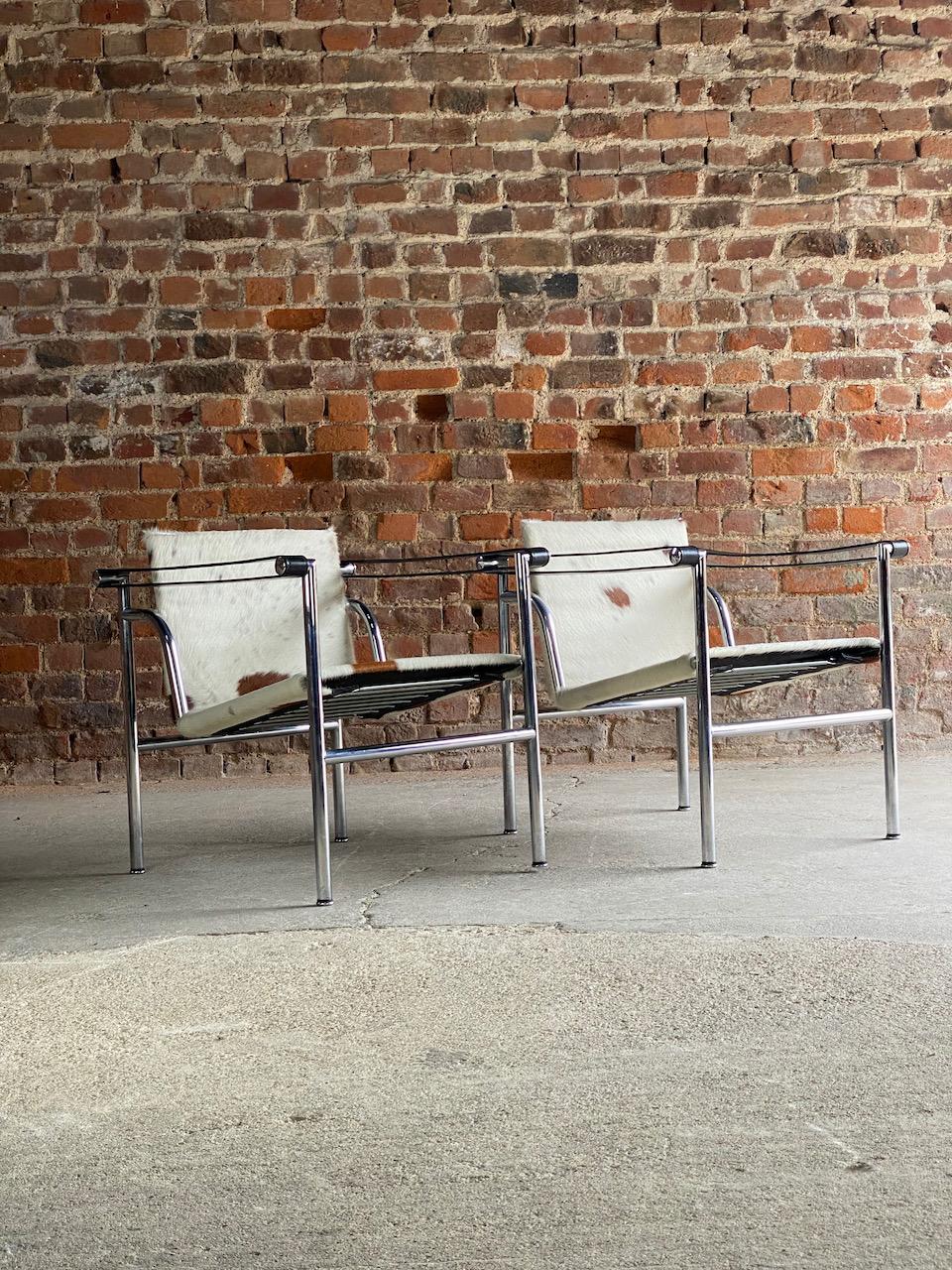  Le Corbusier LC1 Basculant Chairs by Charlotte Perriand and Pierre Jeanneret 2