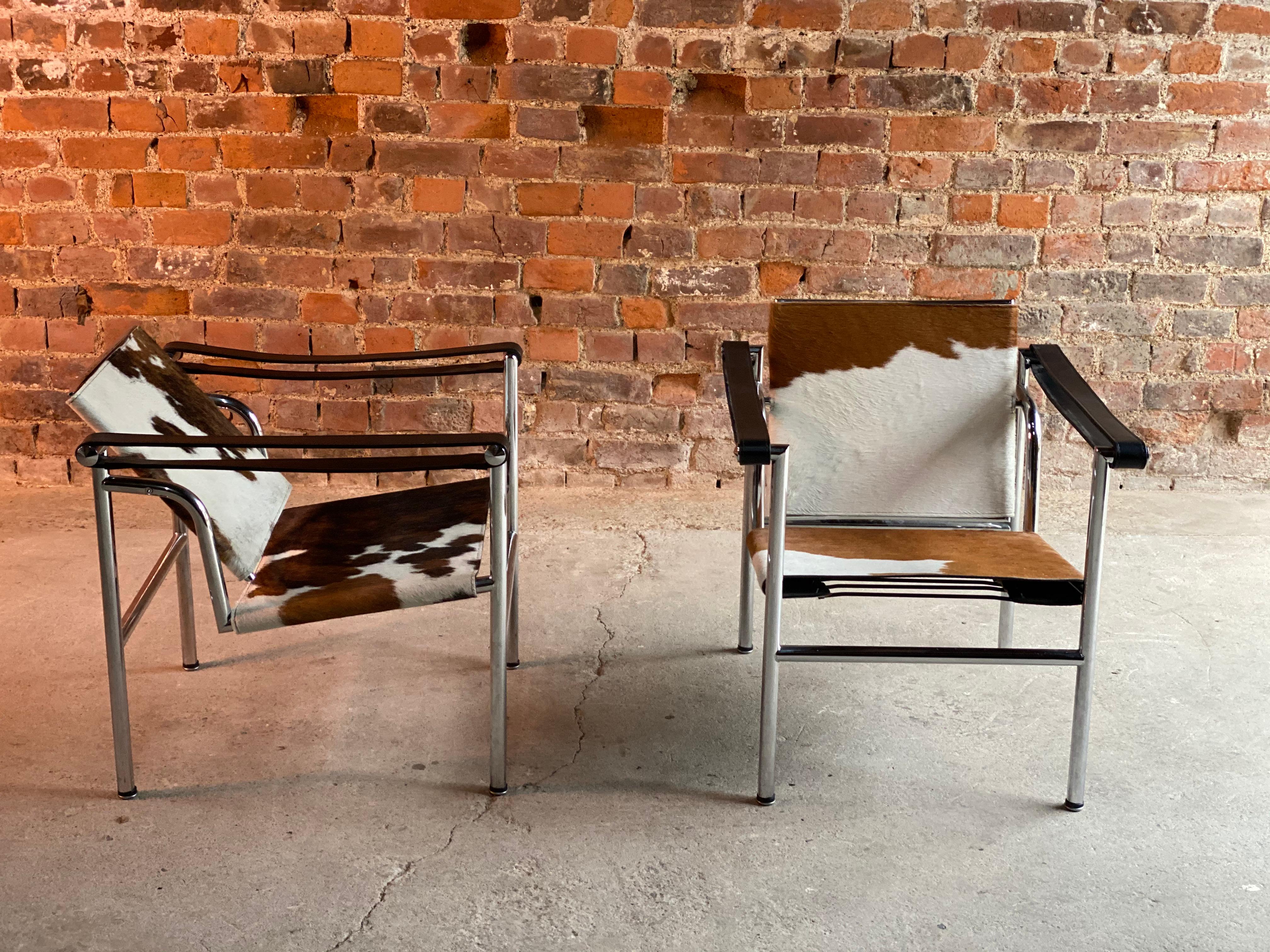  Le Corbusier LC1 Basculant Chairs by Charlotte Perriand and Pierre Jeanneret 4