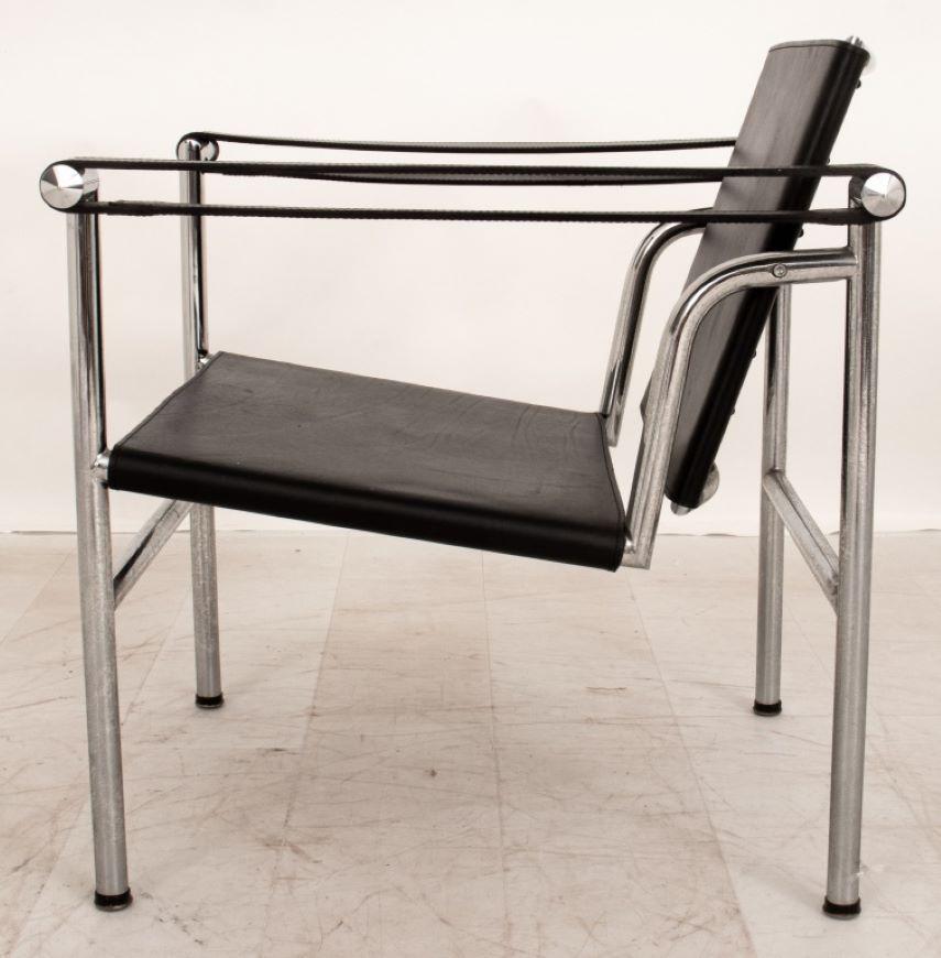 20th Century Le Corbusier LC1 Chair in Black
