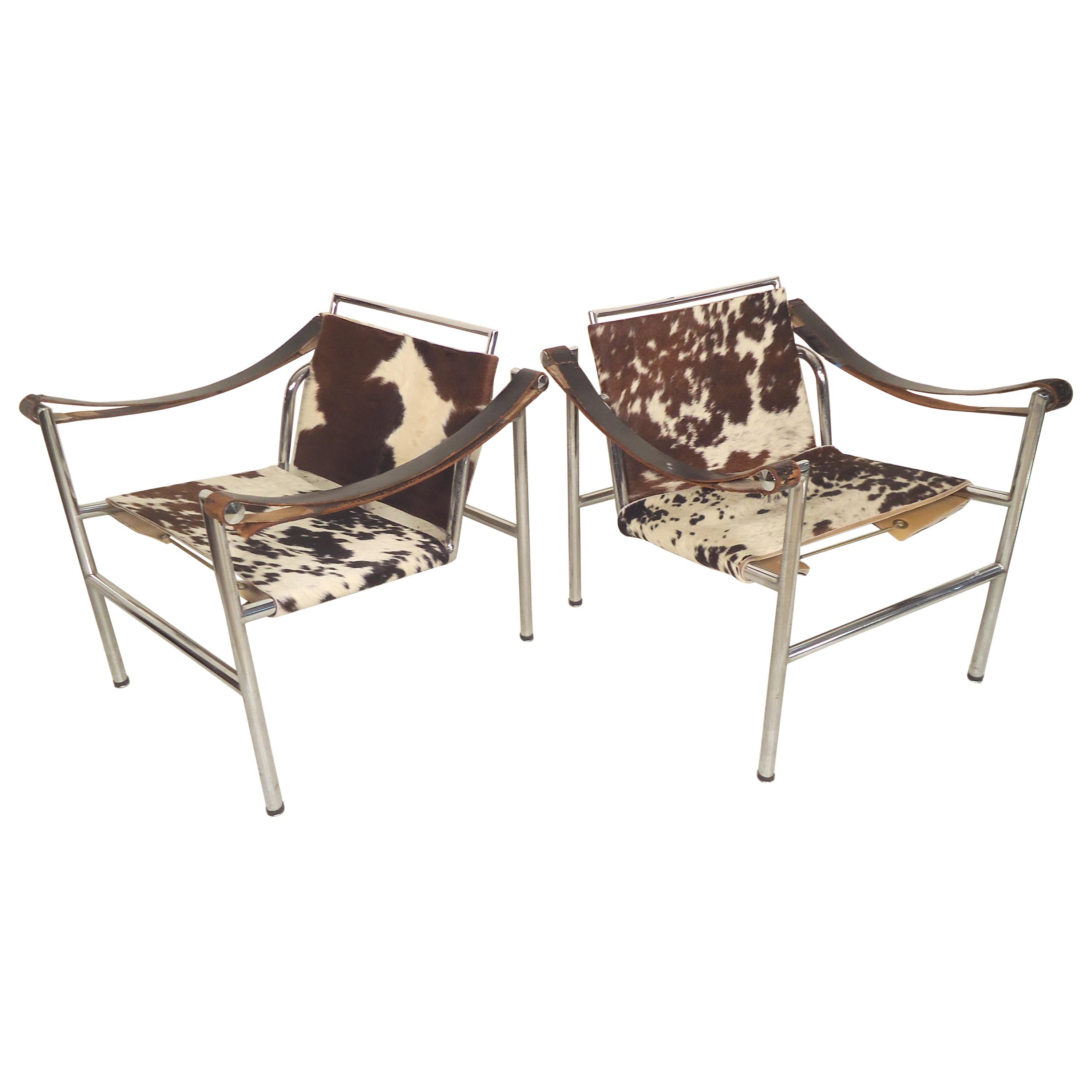 Le Corbusier LC1 Cow Skin Chairs