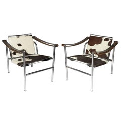  Le Corbusier LC1 Pair of Sling Chairs