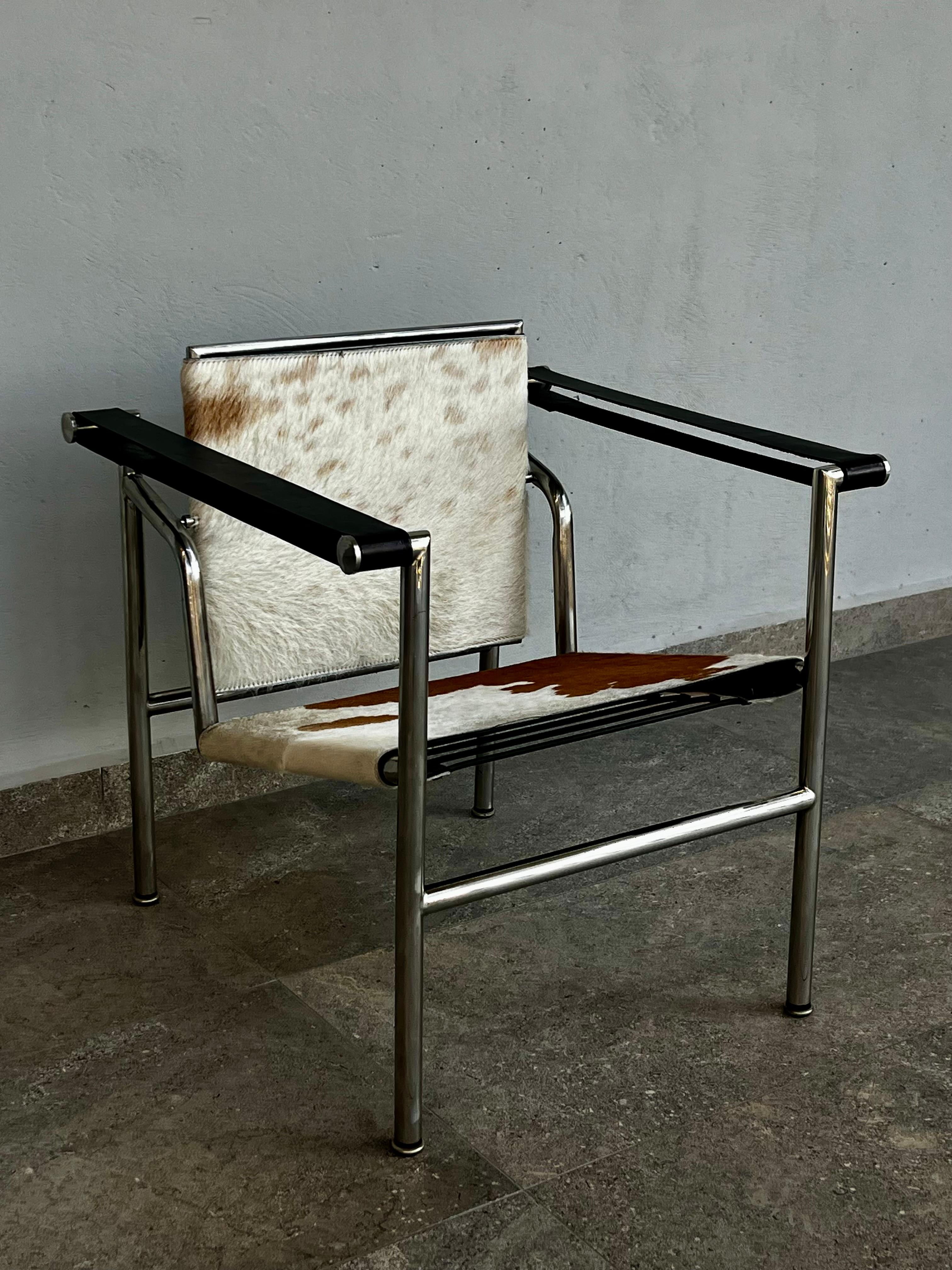 italien Chaise à bretelles LC1 de Le Corbusier, Cassina