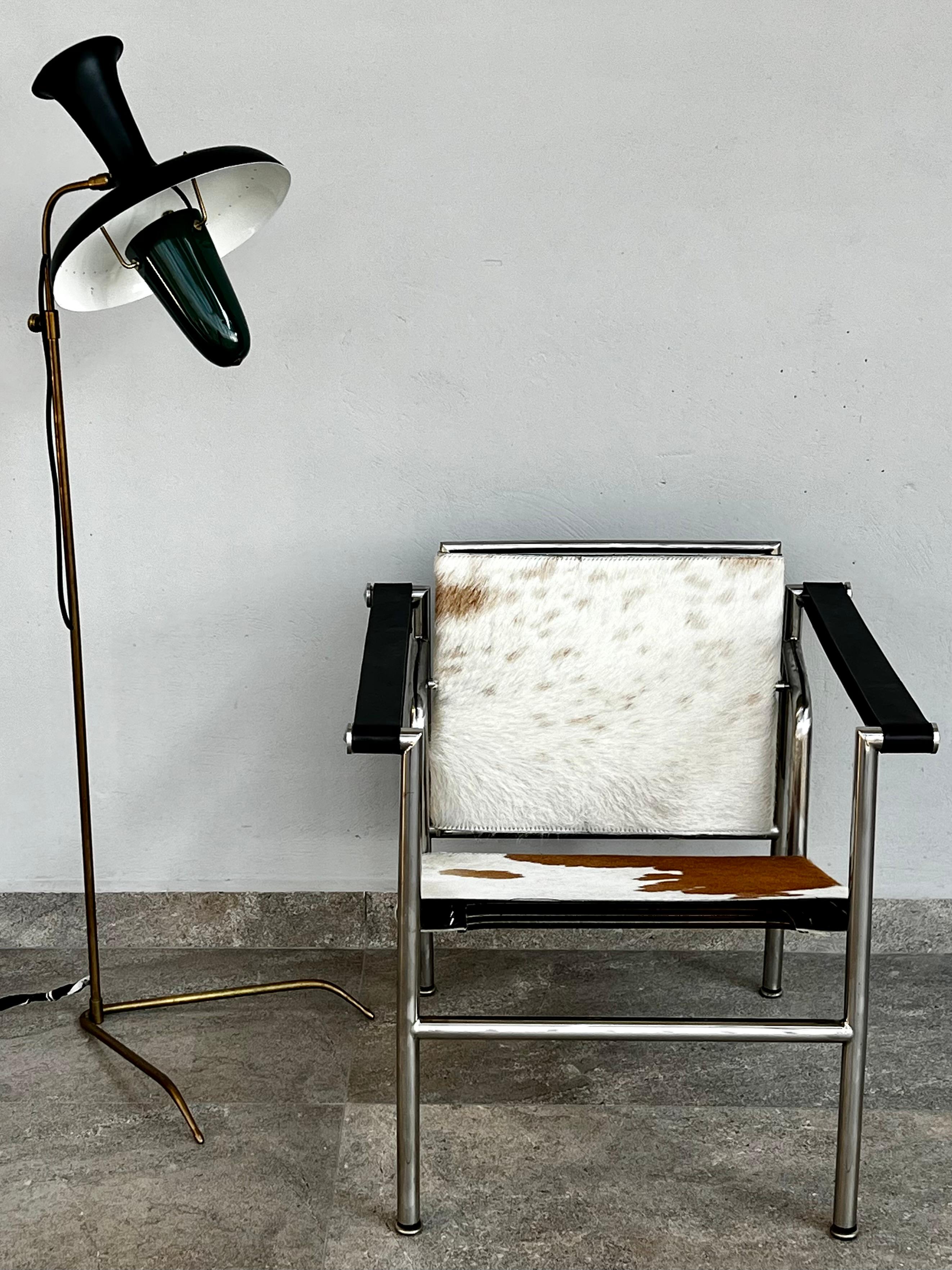 Métal Chaise à bretelles LC1 de Le Corbusier, Cassina