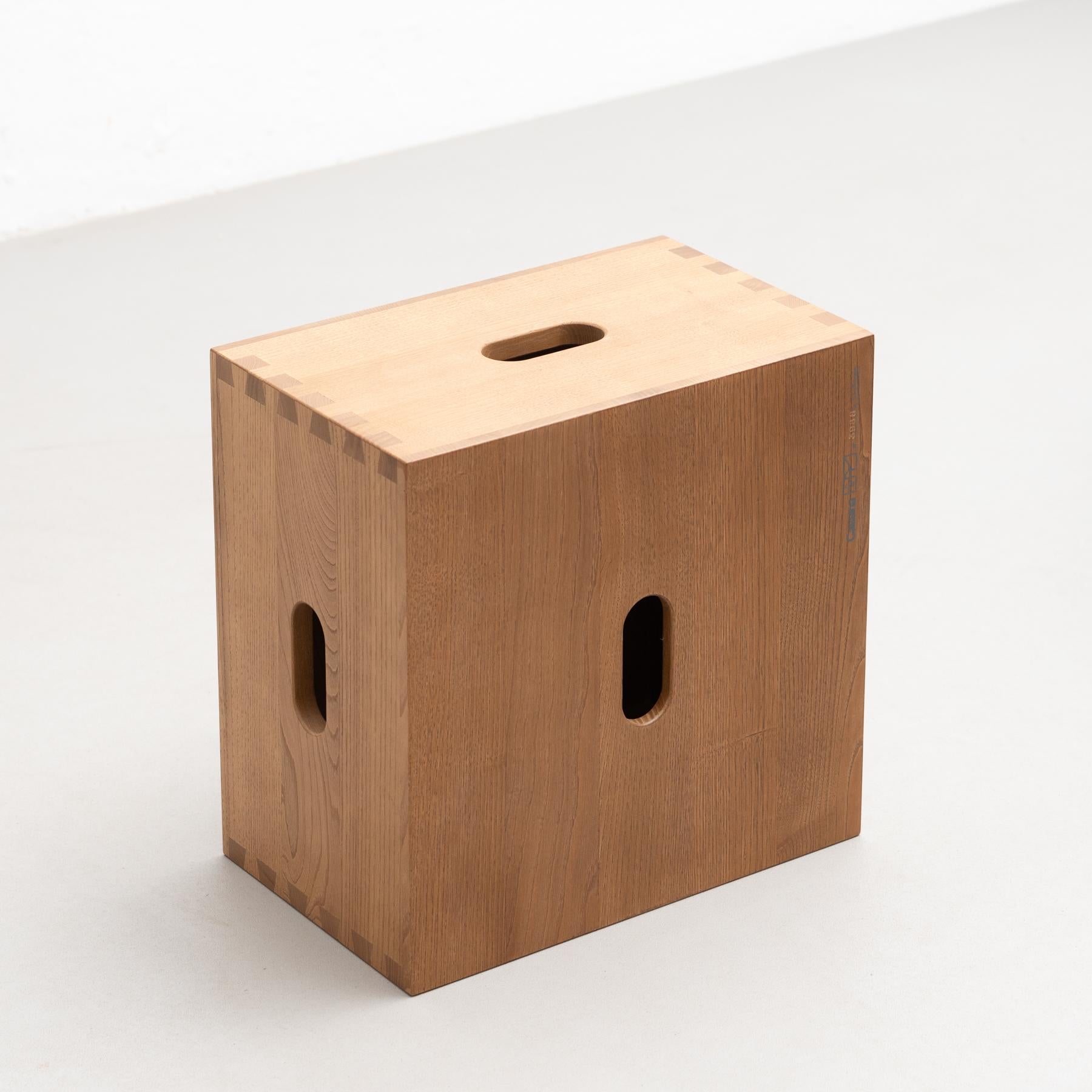 Le Corbusier LC14 Cabanon Wood Stool by Cassina 6