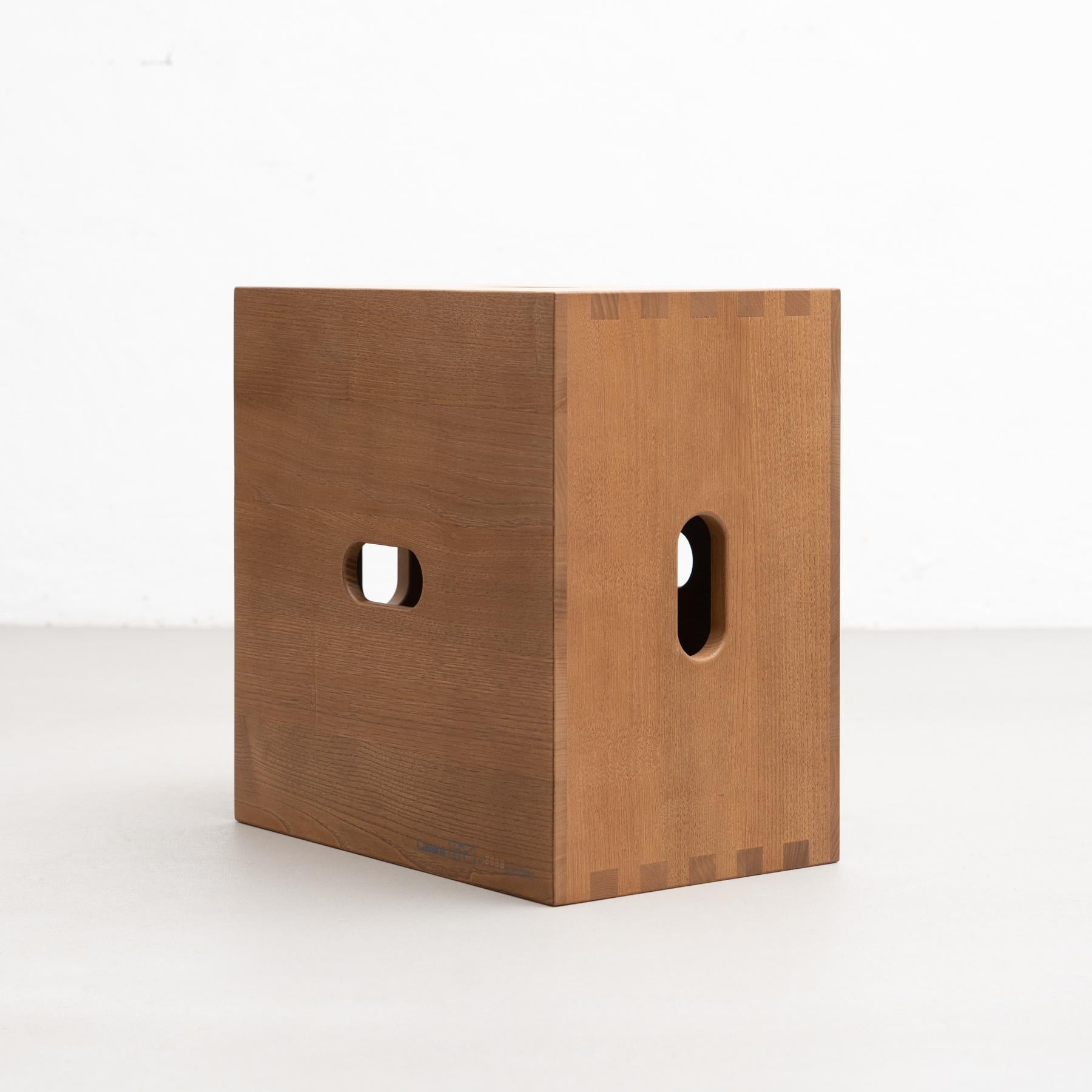 Contemporary Le Corbusier LC14 Cabanon Wood Stool by Cassina
