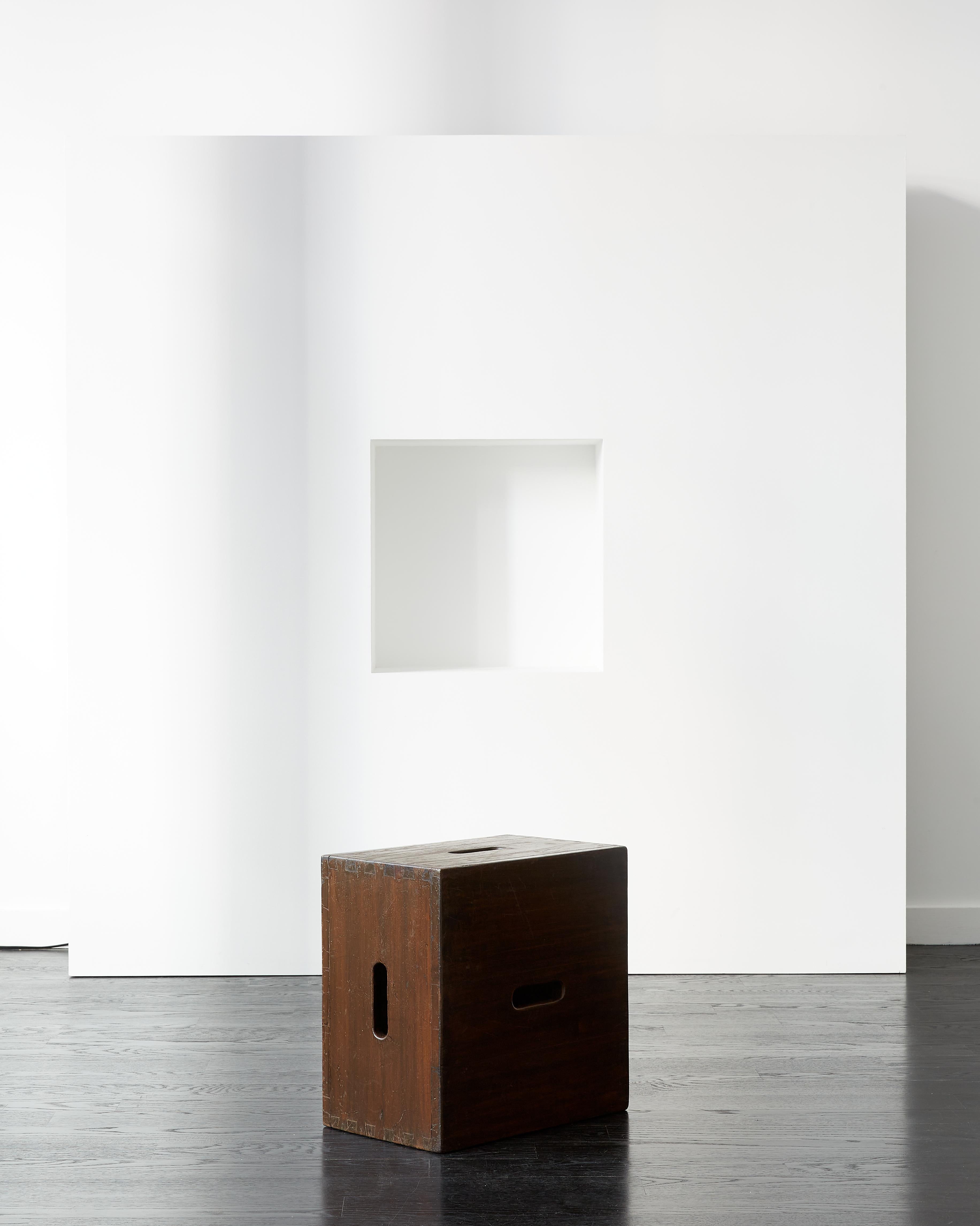 Indian Le Corbusier LC14 Wooden Stool