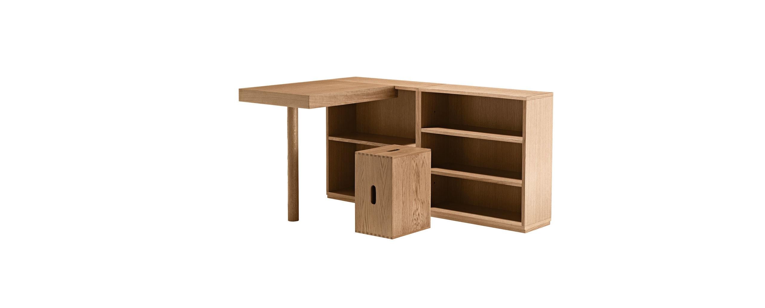 Schreibtisch aus Holz von Cassina, LC16, Shelve, von Corbusier (Moderne der Mitte des Jahrhunderts) im Angebot