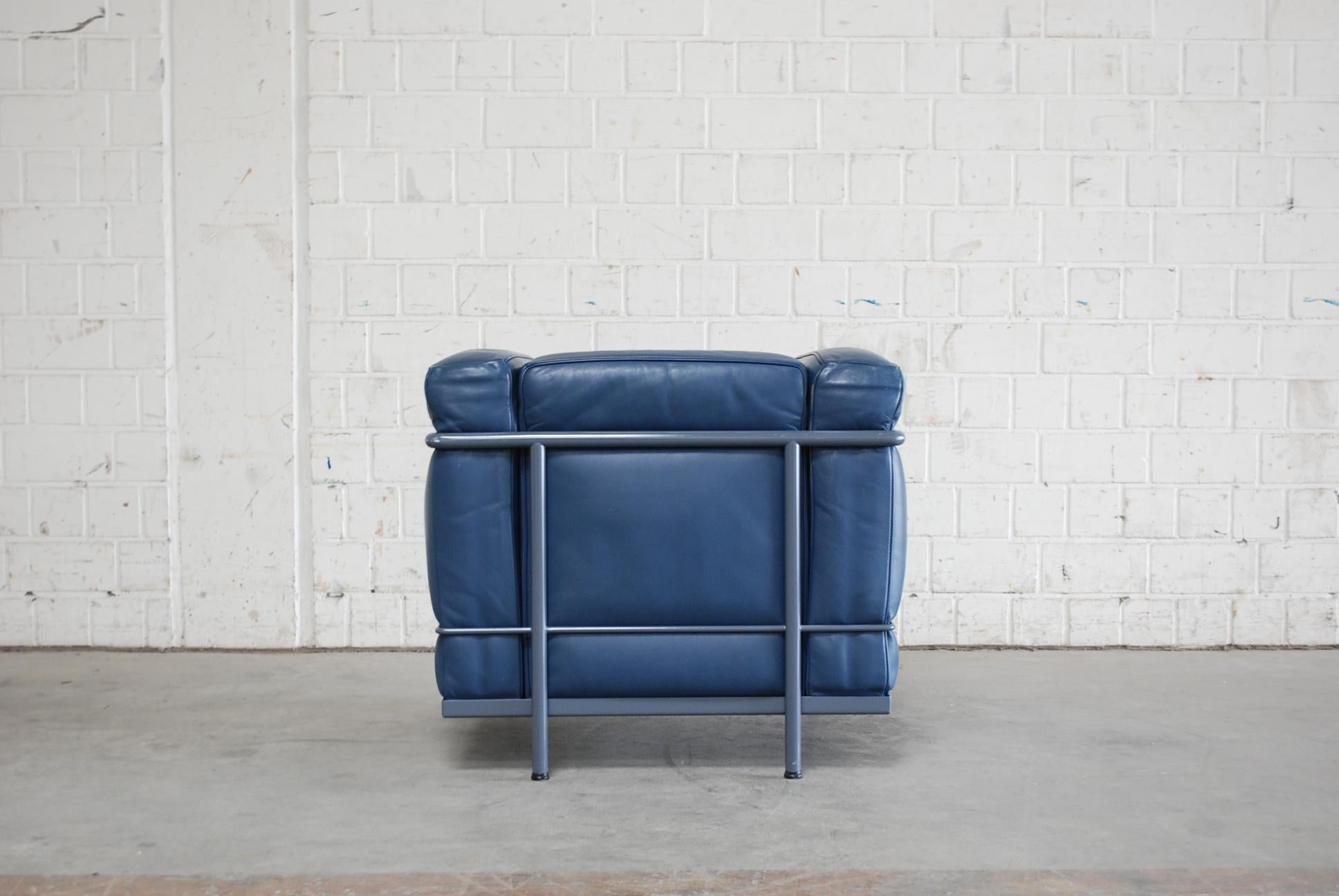20th Century Le Corbusier LC2 Leather Armchair by Cassina