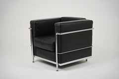 Chaise longue Le Corbusier LC2 Italie années 1980