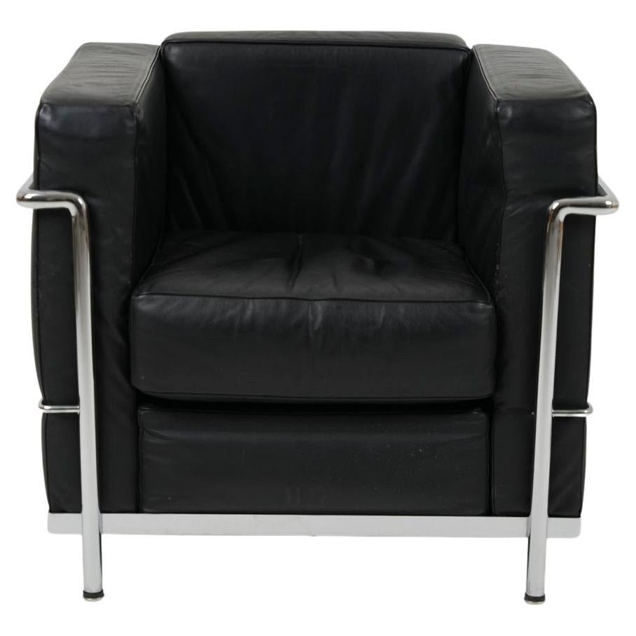 Chaise longue Le Corbusier LC2 Italie années 1980