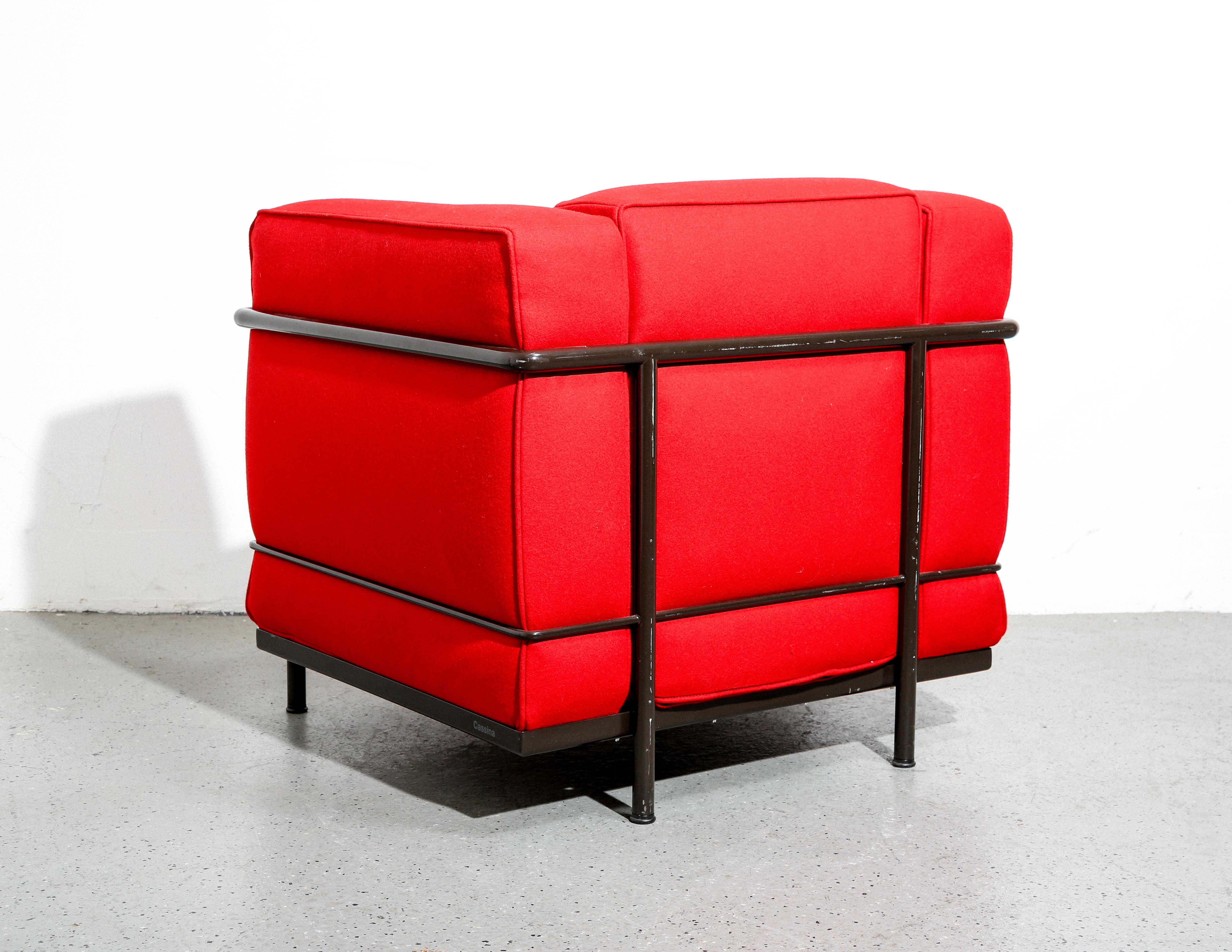 Petite chaise longue Le Corbusier Lc2 de Cassina Bon état - En vente à Brooklyn, NY