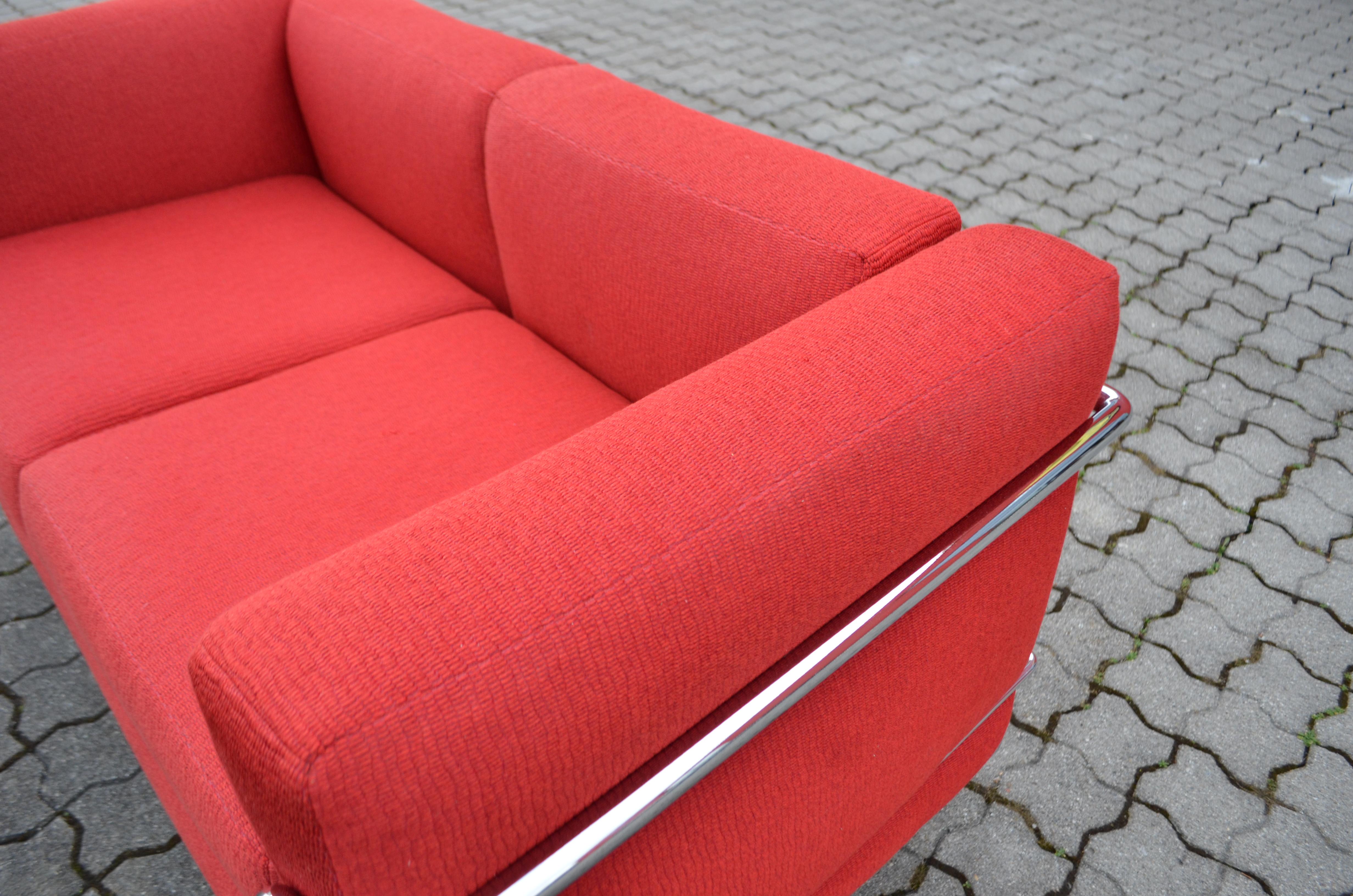 Le Corbusier LC2 Red Sofa by Cassina 5