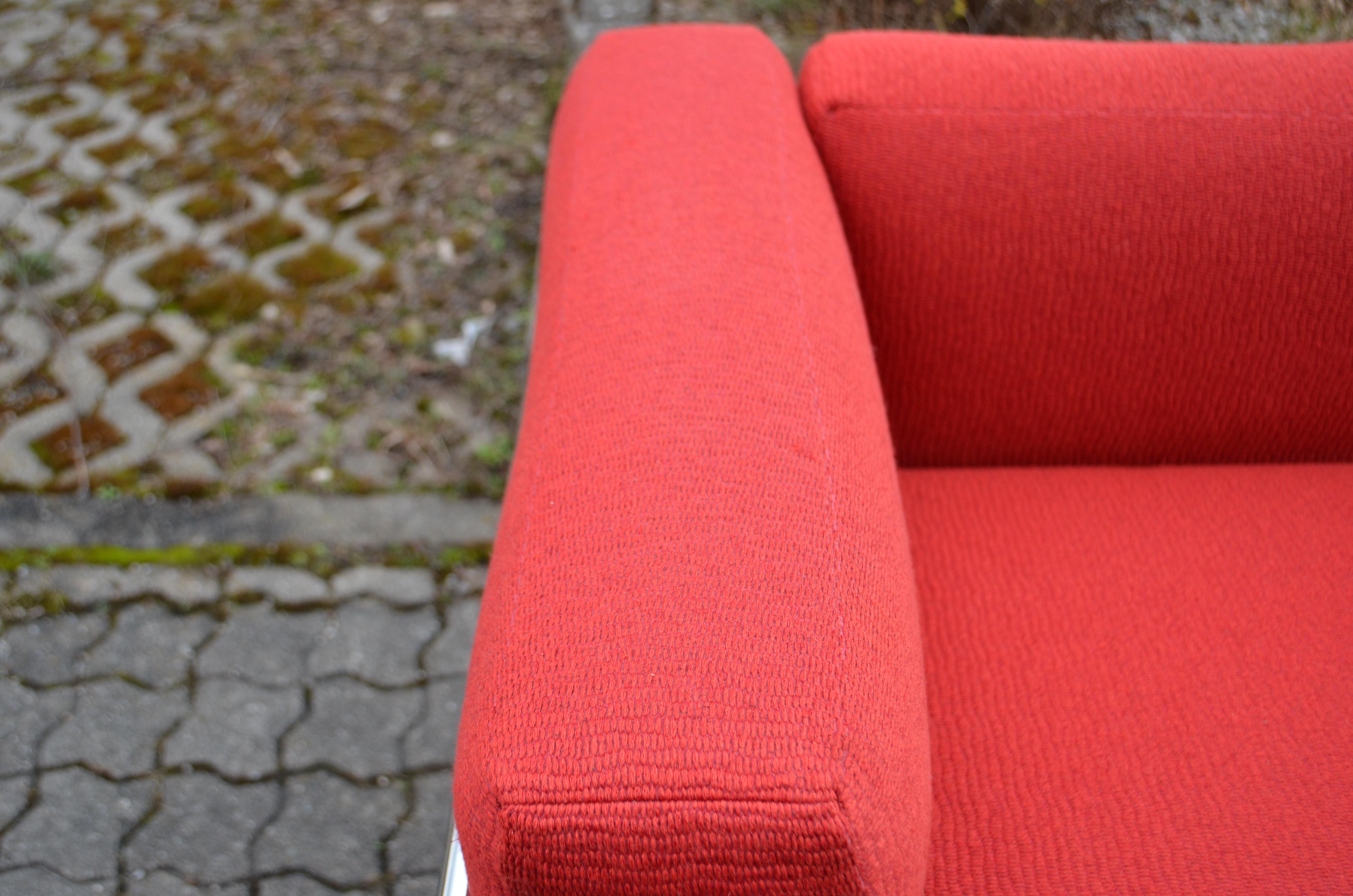 20th Century Le Corbusier LC2 Red Sofa by Cassina