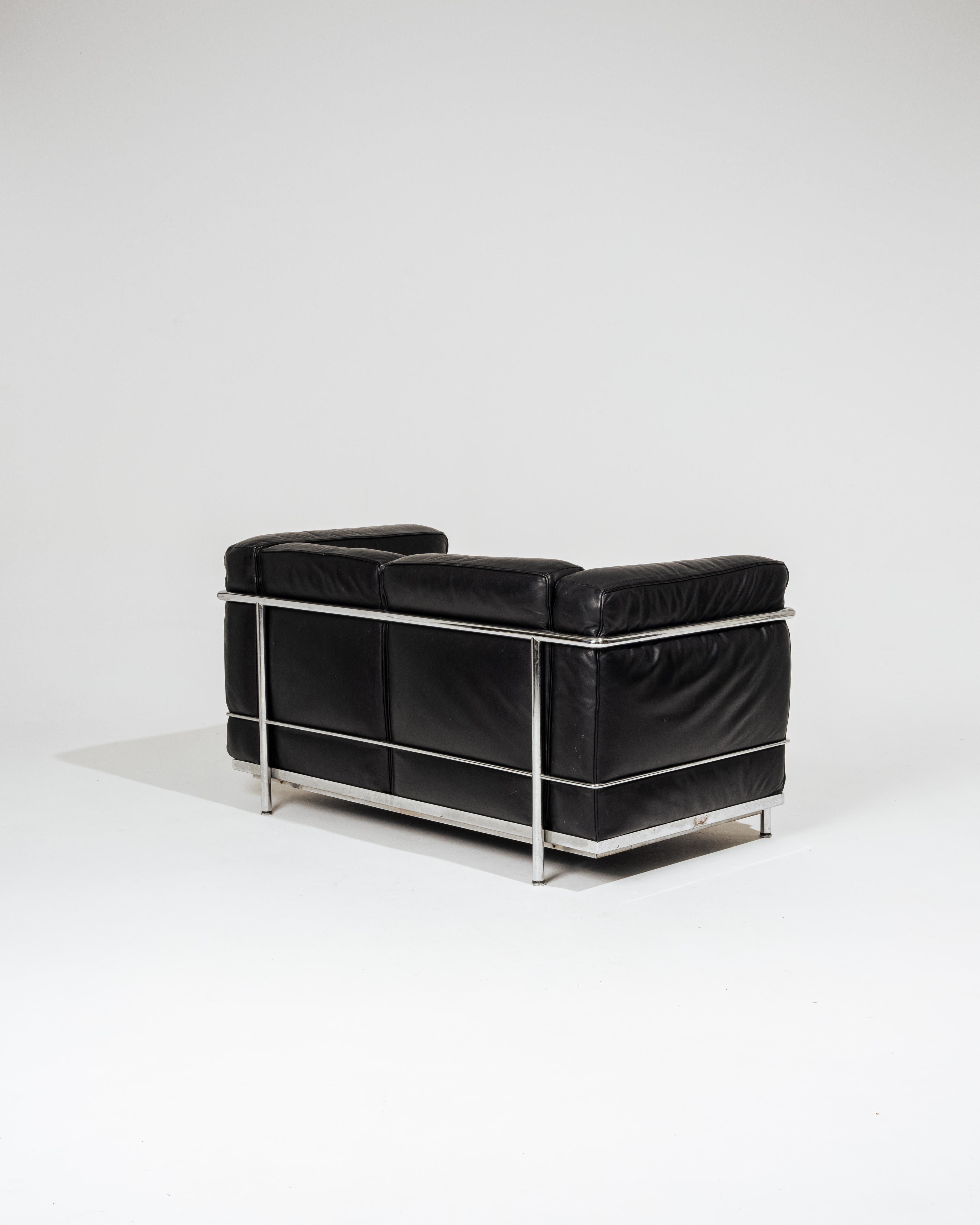 Le Corbusier LC2 Sofa, Cassina, 1960er Jahre (Metall) im Angebot