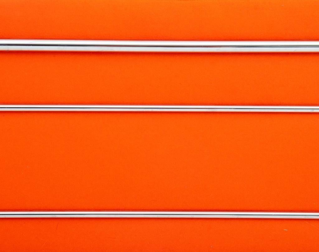 Le Corbusier LC2 Style Orange Upholstered Chair 3