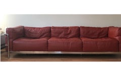 Le Corbusier LC3 Divano Three-Posti Fauteuil Grand Confort Sofa, 1928, Cassina