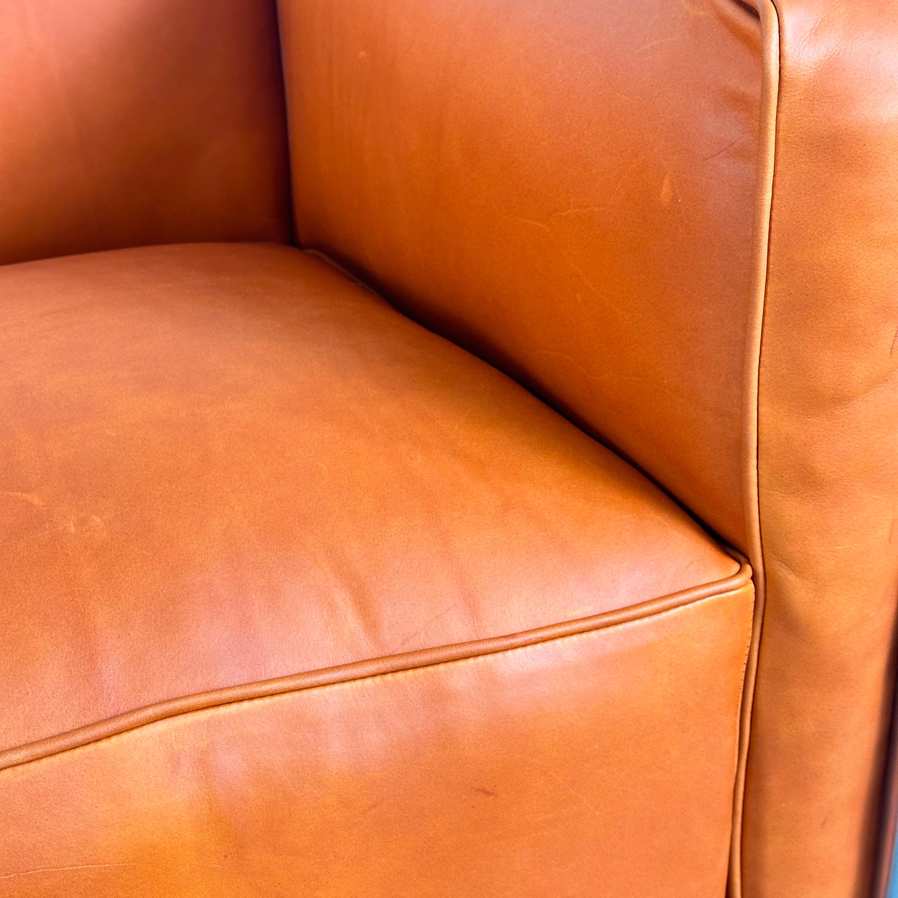 Le Corbusier LC3 Lounge Chair for Cassina, Cognac-Orange Premium Leather, 1970s 2