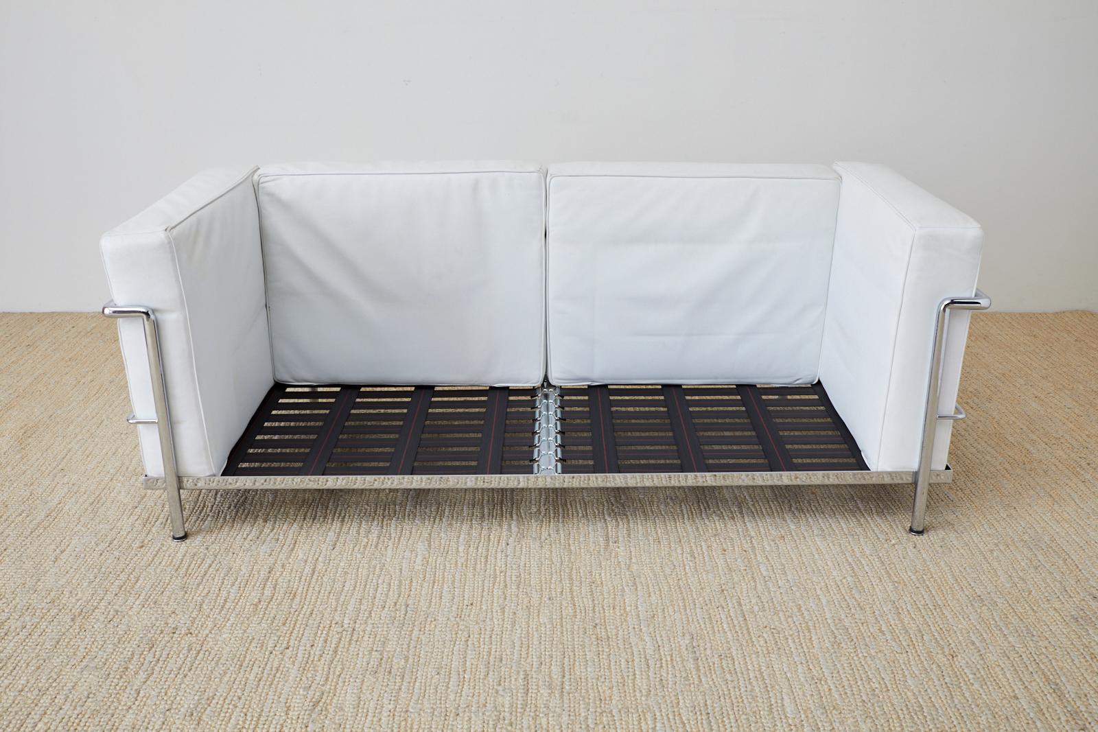 Le Corbusier LC3 Style Two-Seat Sofa Made For Mobelaris 5