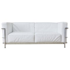 Le Corbusier LC3 Style Two-Seat Sofa Made For Mobelaris