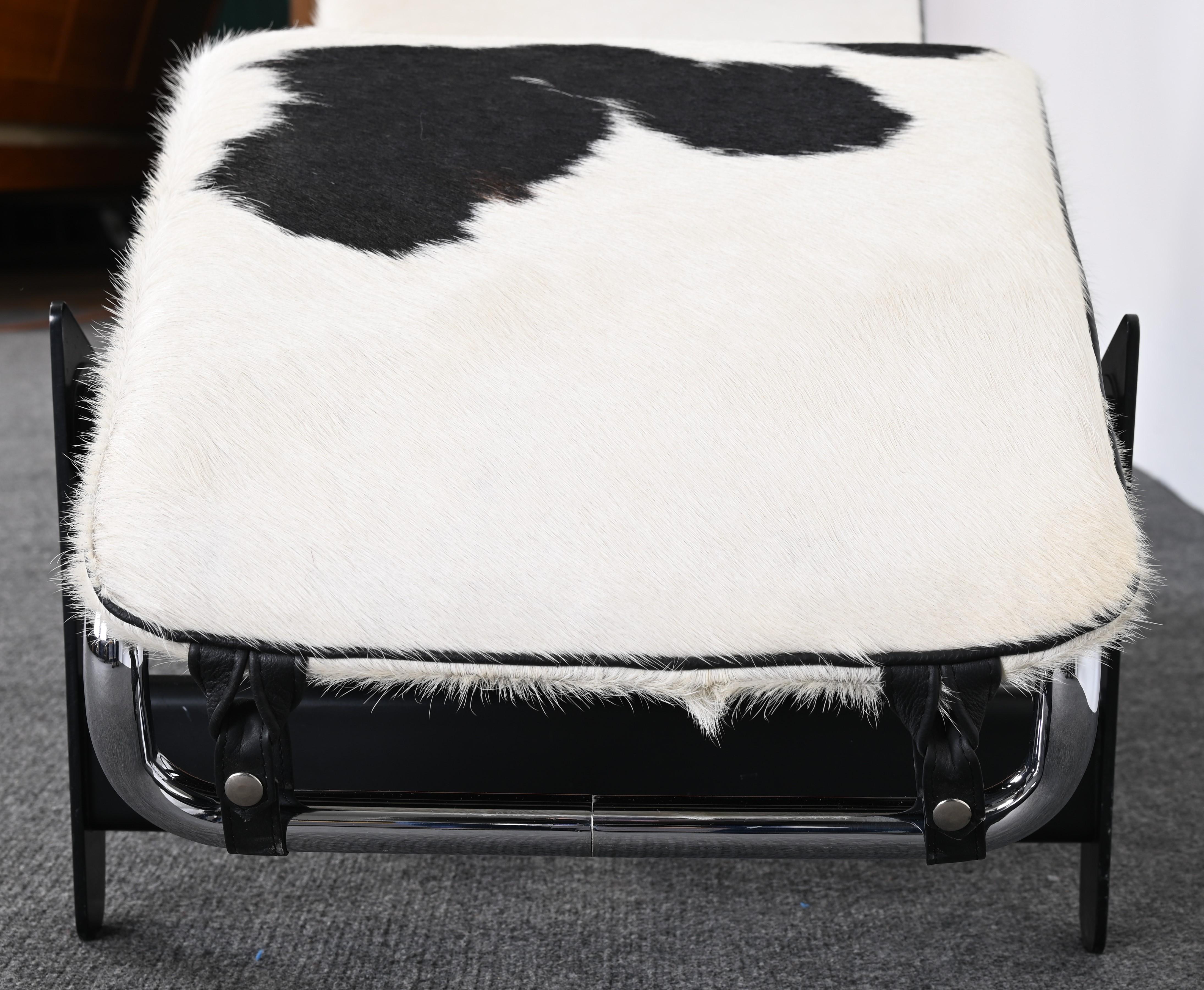 Cowhide Le Corbusier LC4 by Charlotte Perriand and Pierre Jeanneret for Cassina, 1960s For Sale