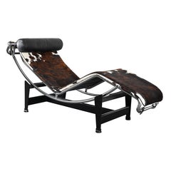 Le Corbusier LC4 Chaise Longue in Cowhide for Cassina, 1970s