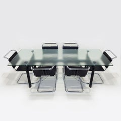 Esszimmer-Set aus Le Corbusier LC6 und Mies van der Rohe MR10 von Cassina und Knoll