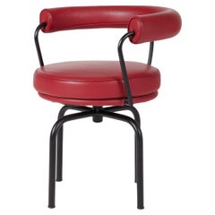 Le Corbusier LC7 red leather armchair