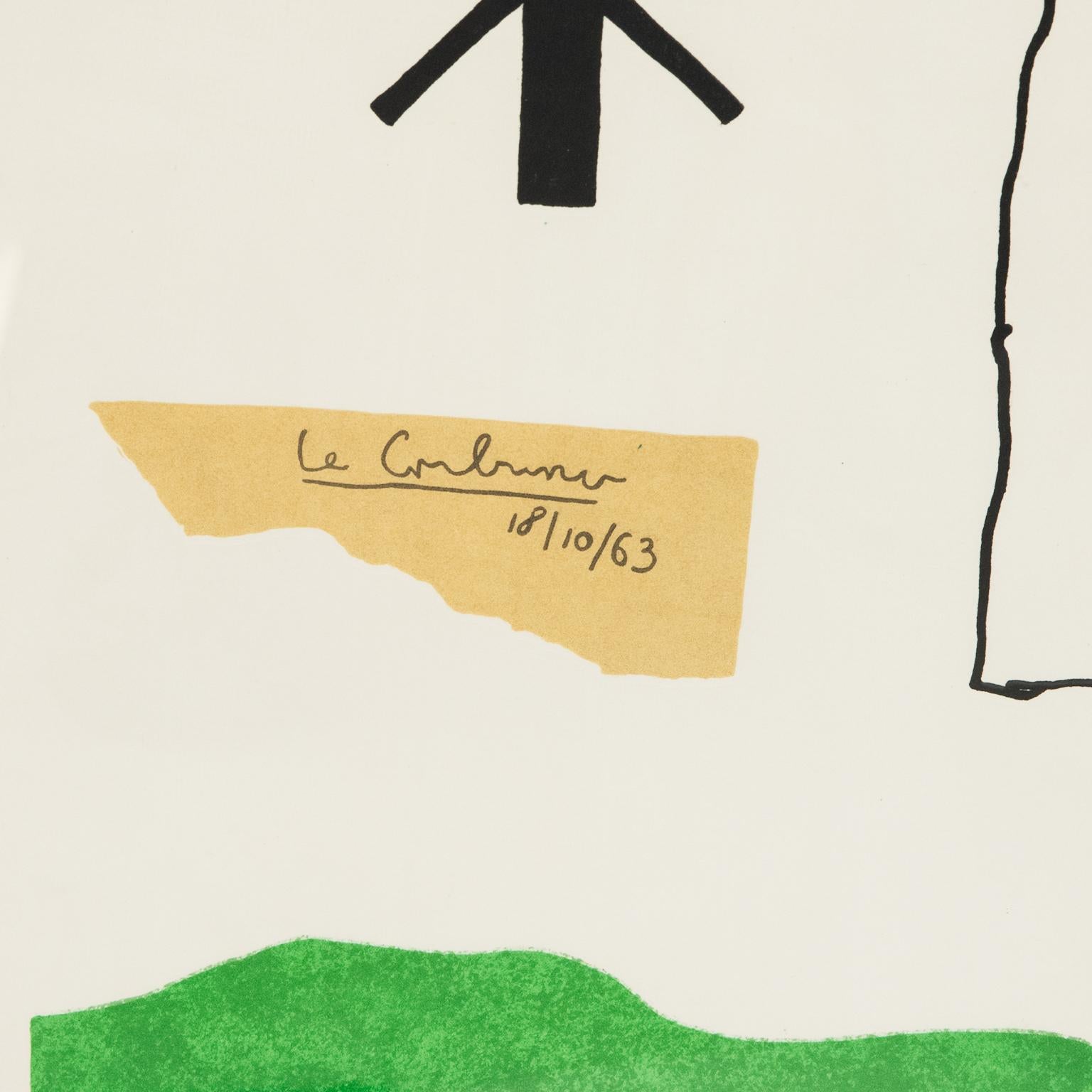 Mid-Century moderno Le Corbusier Litografia Su carta, Totem in vendita