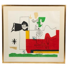Lithographie von Le Corbusier auf Papier, Totem