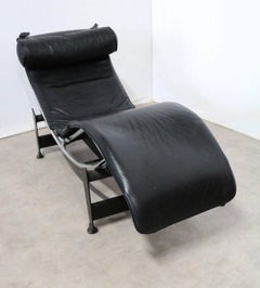 Le Corbusier Lounger LC4 Cassina Black Leather