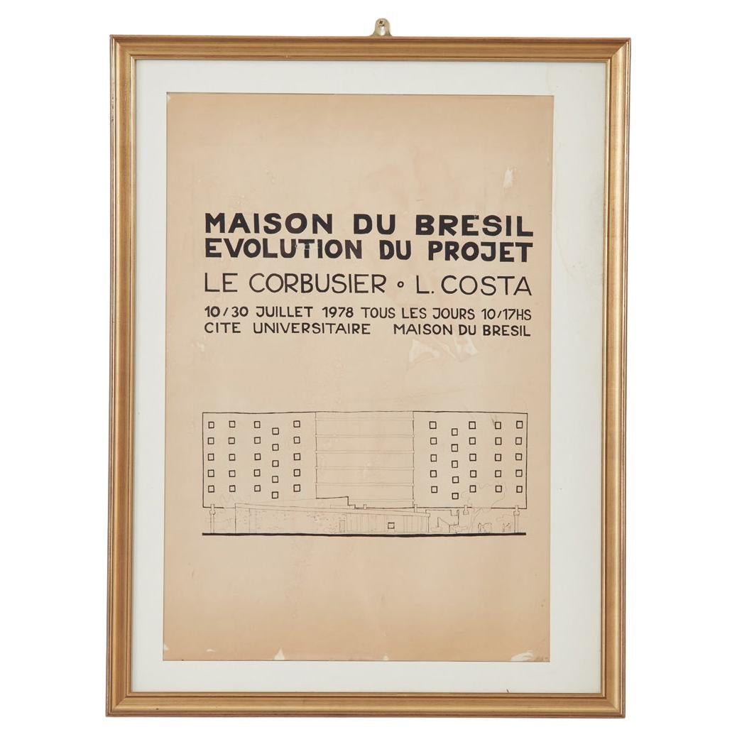 Le Corbusier 'Maison Du Brésil, Évolution Du Projet Le Corbusier-L.COSTA' Stampa in vendita