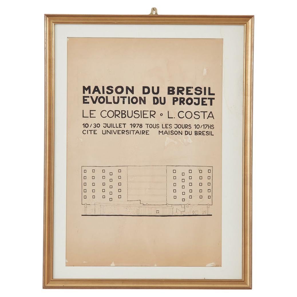 Le Corbusier 'Maison du Brésil, Évolution du Projet Le Corbusier-L.Costa' Estampe