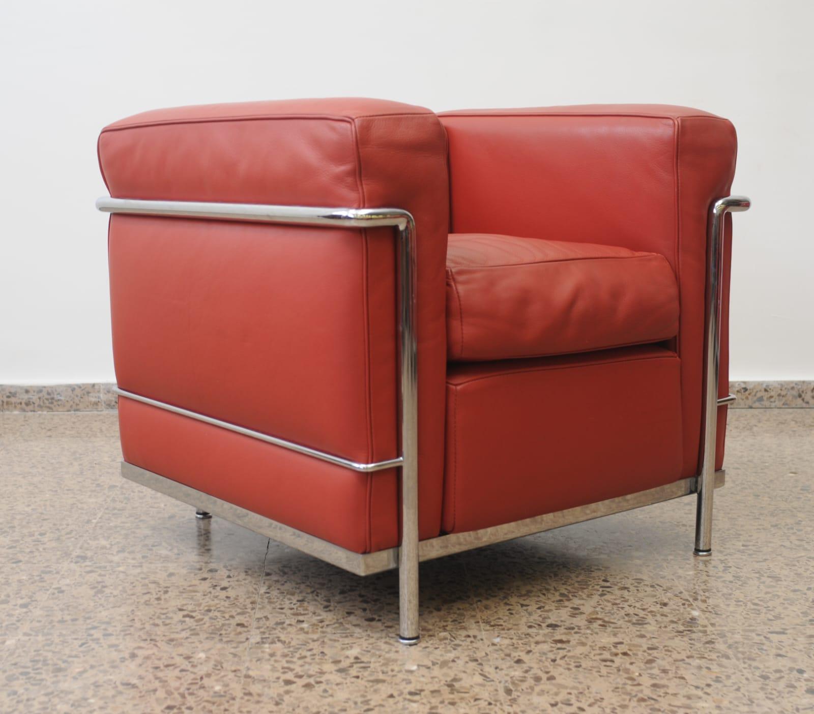 Le Corbusier Model LC2 Vintage Lounge Chair for Cassina 1