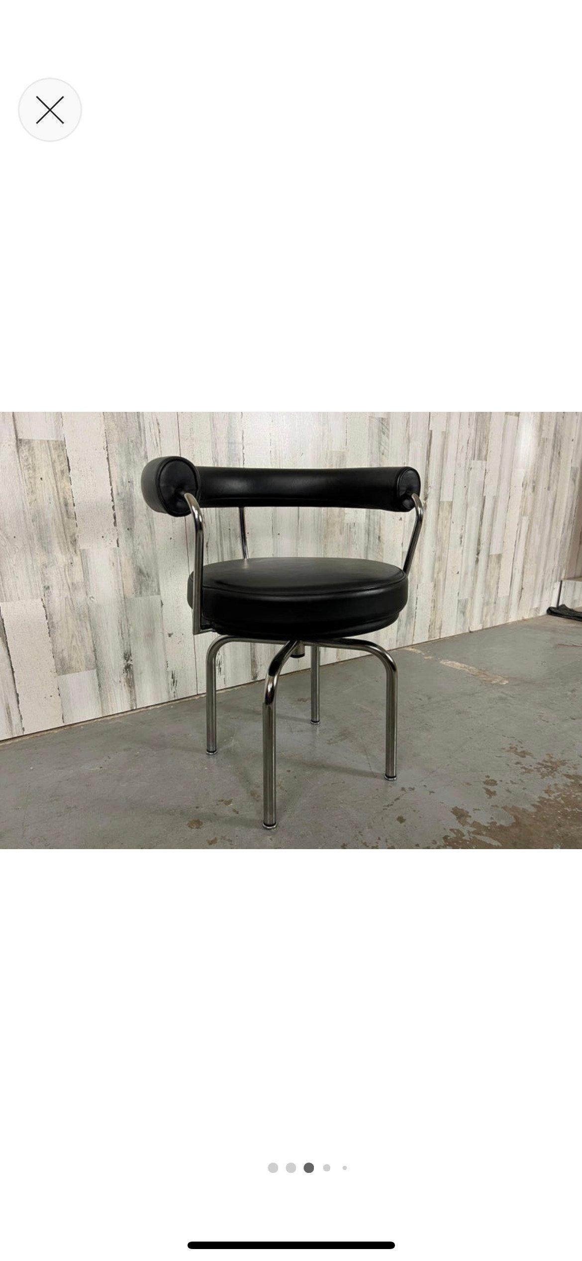 Beautiful Italian leather with Cassina quality chrome makes this chair a great accent for any room.