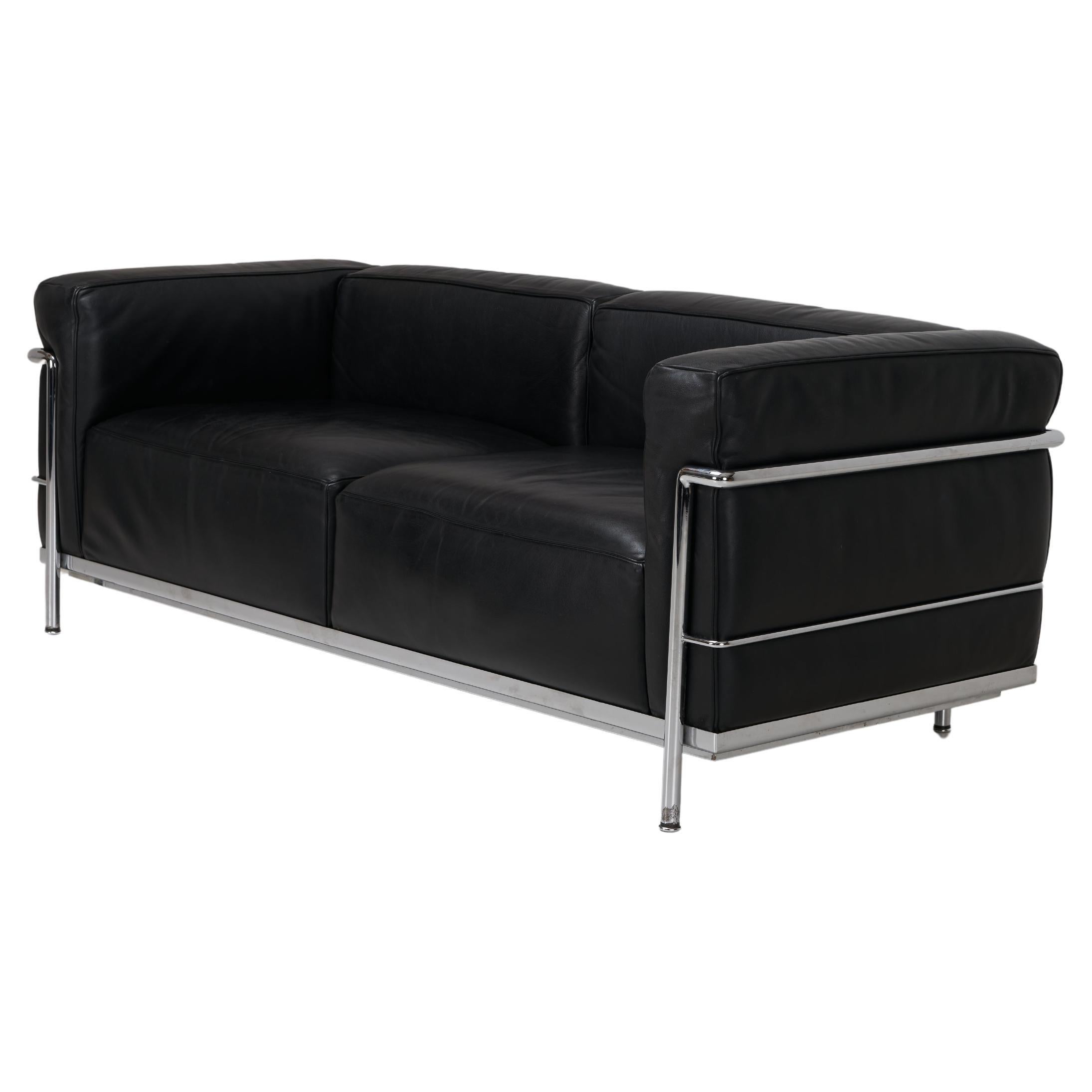 Le Corbusier, Pierre Jeanneret & Charlotte Perriand, Cassina LC3 Sofa, 1980's