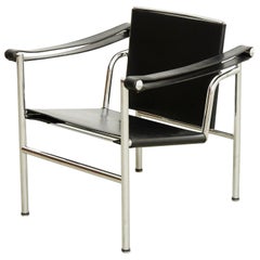 Le Corbusier, Pierre Jeanneret Charlotte Perriand LC1 Black Leather Lounge Chair