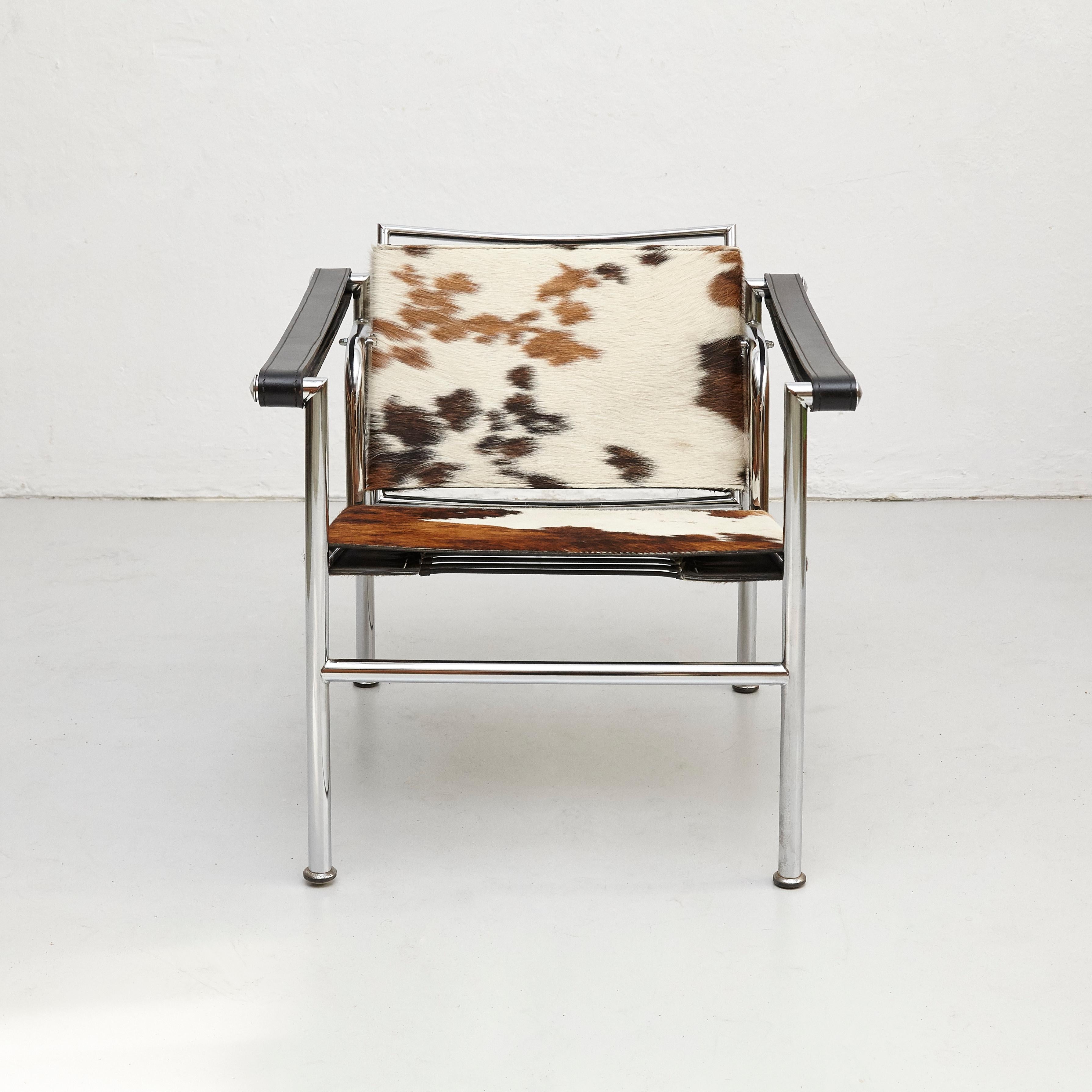 Late 20th Century Le Corbusier, Pierre Jeanneret, Charlotte Perriand LC1 Pony Skin Lounge Chair
