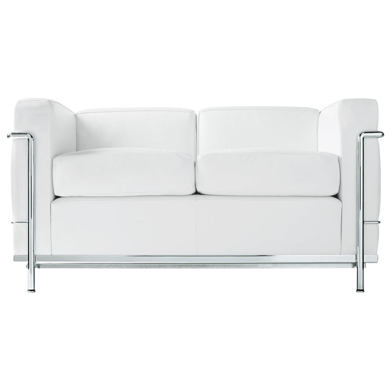 XXIe siècle et contemporain Canapé deux places Le Corbusier, Pierre Jeanneret, Charlotte Perriand LC2 par Cassina en vente