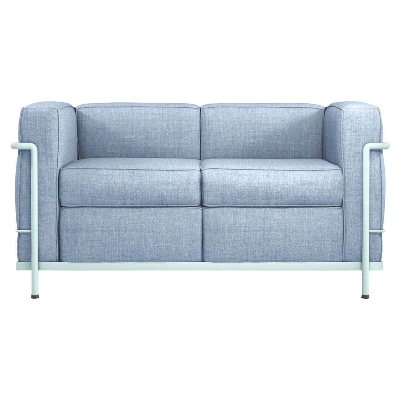 Le Corbusier, Pierre Jeanneret, Charlotte Perriand LC2 Zweisitzer-Sofa von Cassina