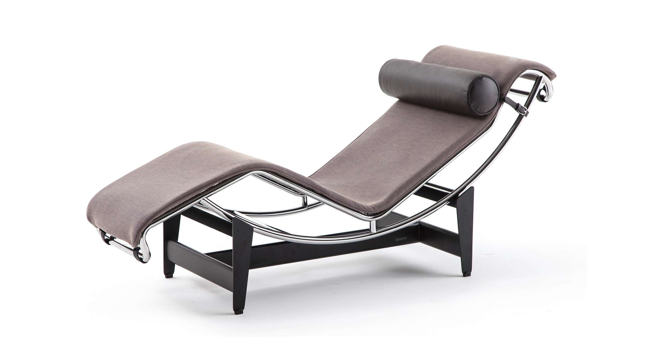 Prices vary dependent on the chosen material. 

Chaise lounge designed by Le Corbusier, Pierre Jeanneret, Charlotte Perriand in 1928. Manufactured by Cassina in Italy. Chaise lounge with adjustable polished trivalent chrome plated (CR3) steel frame.