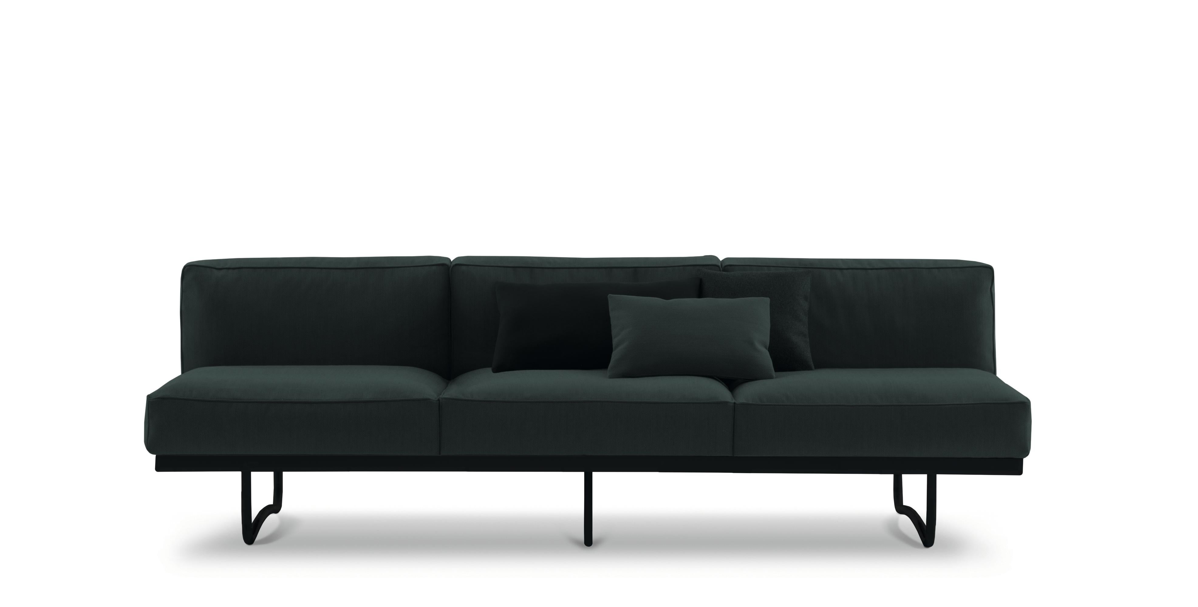 The price given applies to the item as seen on the first photo. Prices vary dependent on the chosen material/color. Available in fabric or leather. 

Contemporary and comfortable lines for this sofa that was designed by Le Corbusier for his Paris