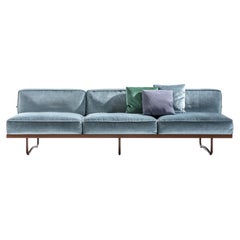 Le Corbusier, Pierre Jeanneret, Charlotte Perriand LC5 Sofa in Hellblau oder Schwarz