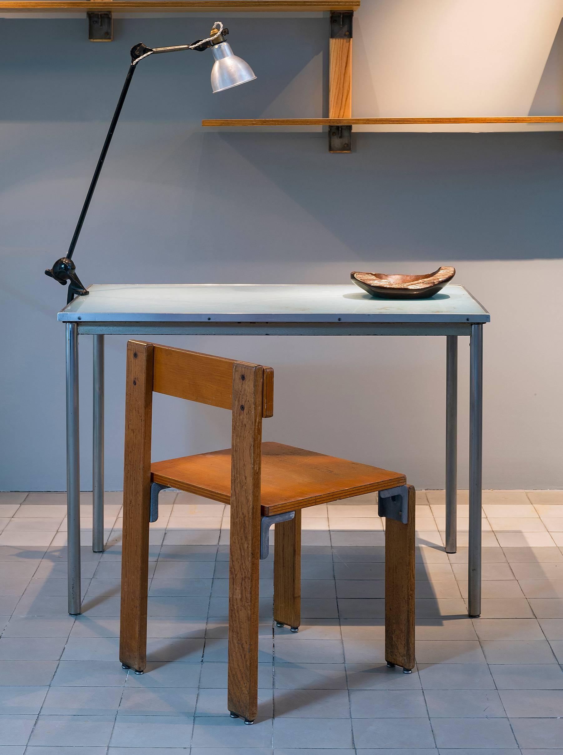 Le Corbusier Pierre Jeanneret Charlotte Perriand Table Thonet In Fair Condition In Paris, FR