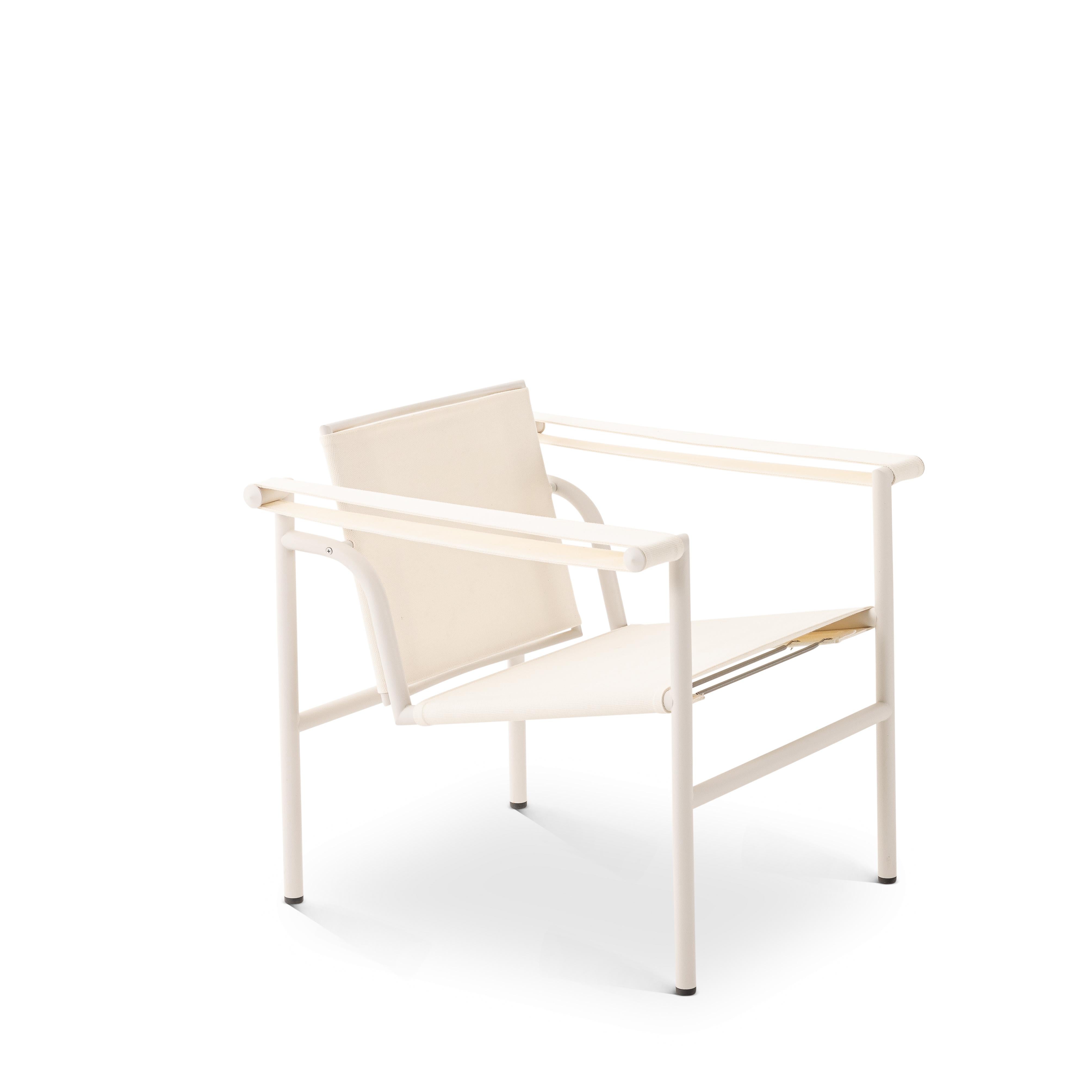 Mid-Century Modern Le Corbusier, Pierre Jeanneret, Charlotte Perriand White LC1 Chair by Cassina