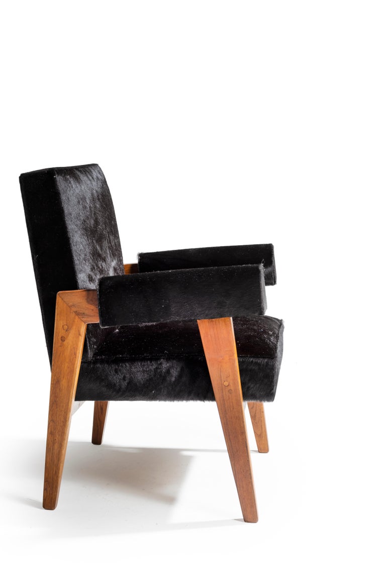 Indian Le Corbusier & Pierre Jeanneret, LC/PJ-SI-41-A, Advocate and Press Chair For Sale