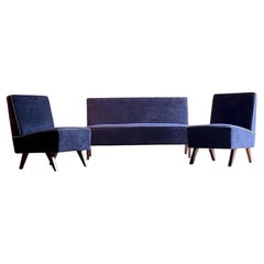 Retro Le Corbusier & Pierre Jeanneret LCPJ-010811 ‘Low Lounge’ Sofa Set Circa 1954-55