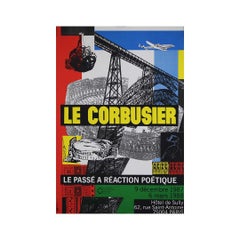 1988 Le Corbusier Le Passé à Réaction Poétique Original Poster
