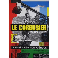 1988 Le Corbusier Le Passé à Réaction Poétique Original Poster