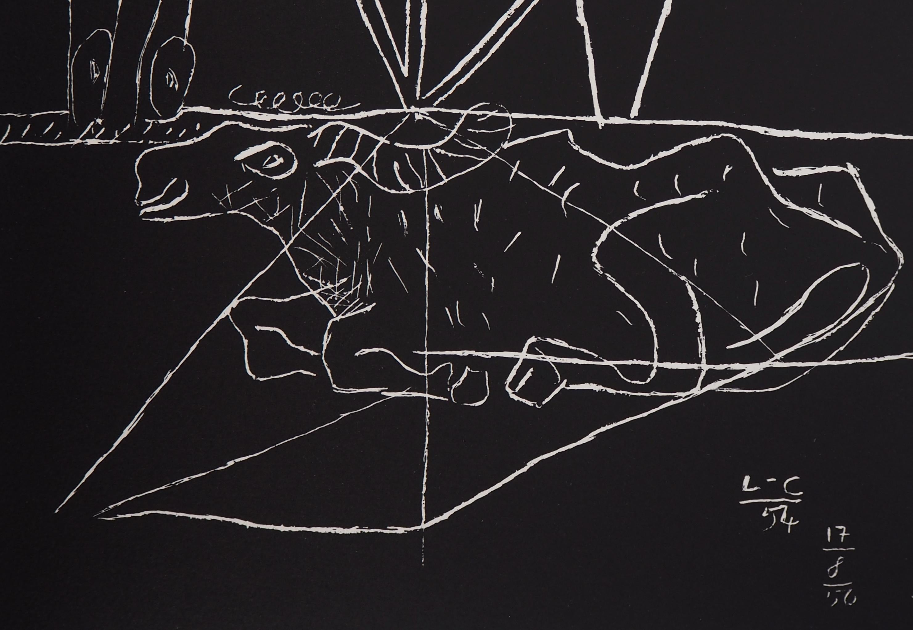 Bull and Surrealist Dream - Original lithograph (Atelier Michel Cassé), 1964 1