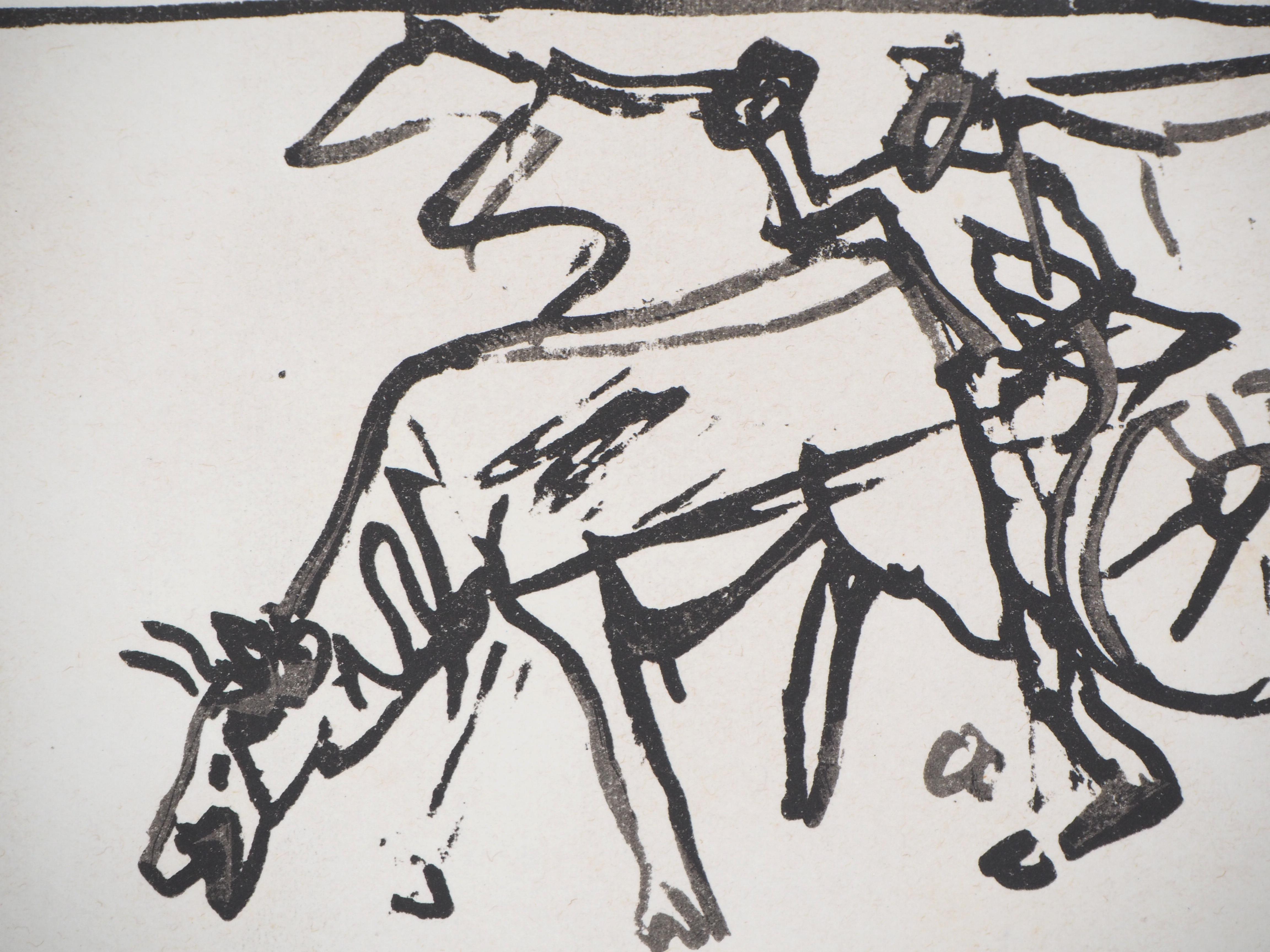 Don Quichotte, Trojan Horse and Carriage Horse - Original Lithograph - Modern Print by Le Corbusier